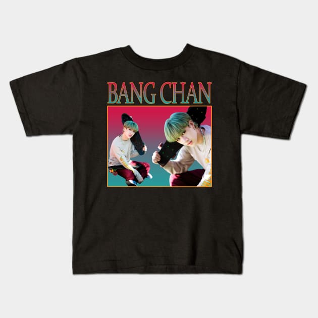 Stray Kids - Bang Chan retro style Kids T-Shirt by chidees